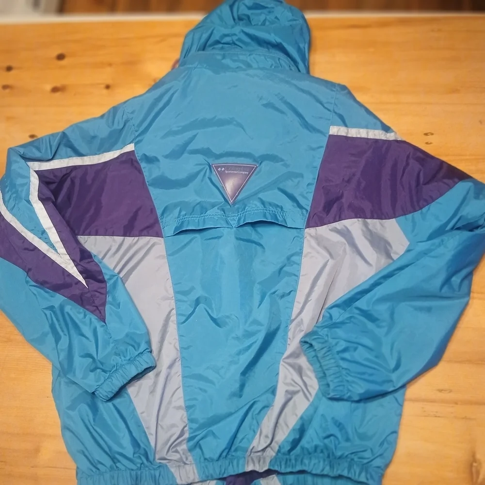 Columbia Blue and Purple Windbreaker Jacket